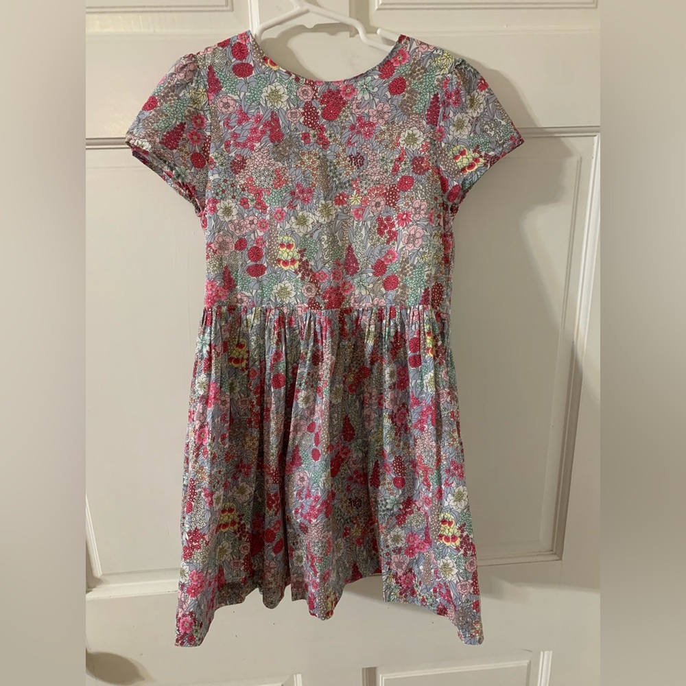 Jacadi Paris Liberty Print Garden Floral Short Sleeve Dress 8A